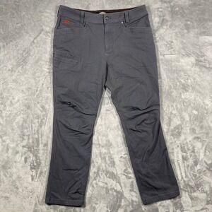 BRUNT Men's Gray Work Pants Relaxed Fit Cargo Utility Pockets Size 36x32(30)